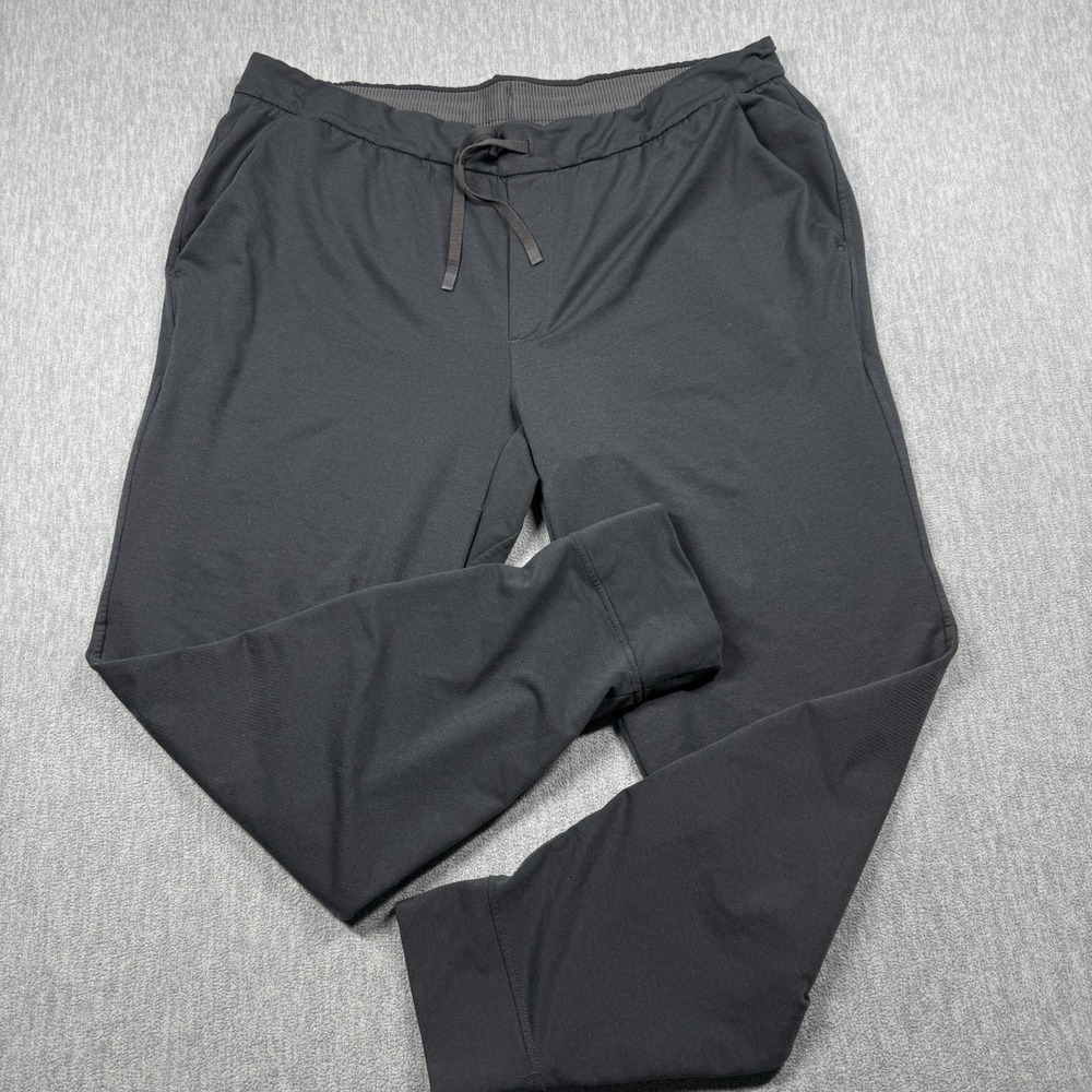 REI Co-op Pants Mens XL Dark Gray Waffle Knit Joggers Elastic Waist Tapered Leg